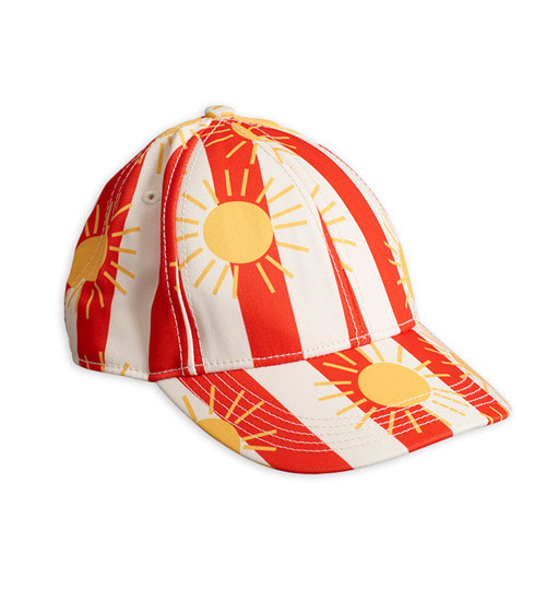 [MINI RODINI]Sun Stripe Cap - Red