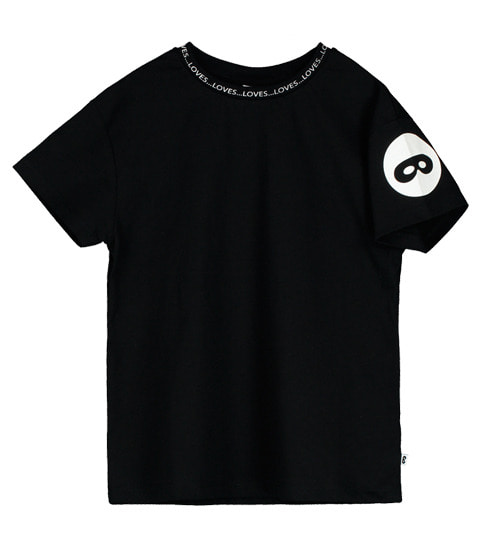 [BEAU LOVES]Rib Collar T-Shirt - Black