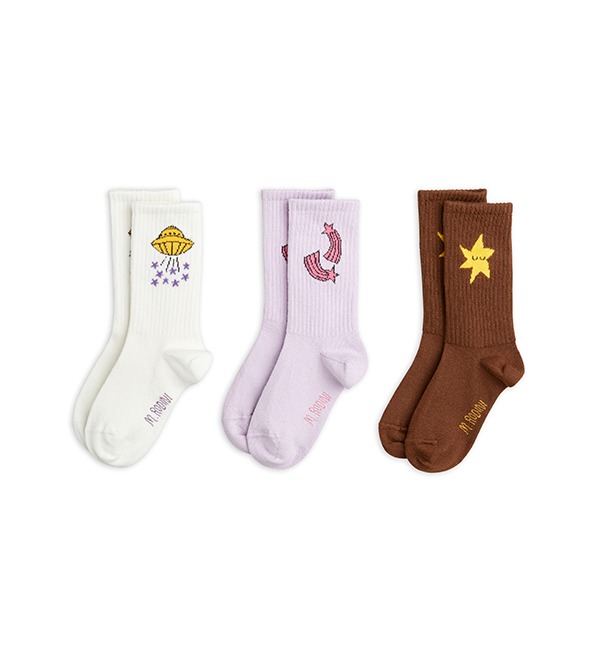 [MINI RODINI]Starfall Socks 3-Pack - 2216011000
