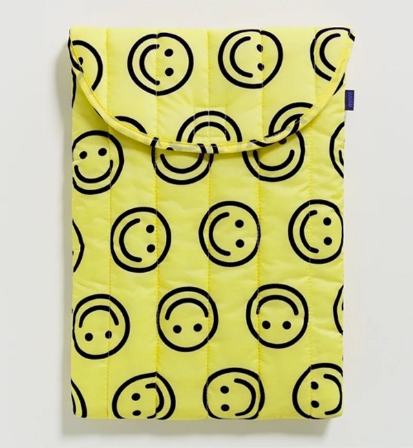 [BAGGU]Puffy Laptop Sleeve 16&quot; - Yellow Happy
