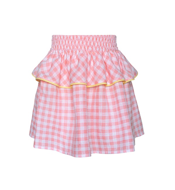 [PAADE MODE]Linen Skirt - Picnic Pink