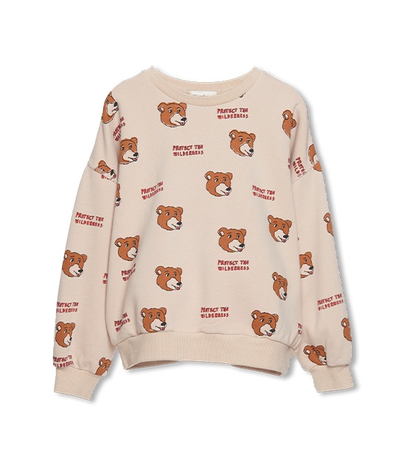 [WANDER &amp; WONDER]Sweatshirt - Khaki Bear