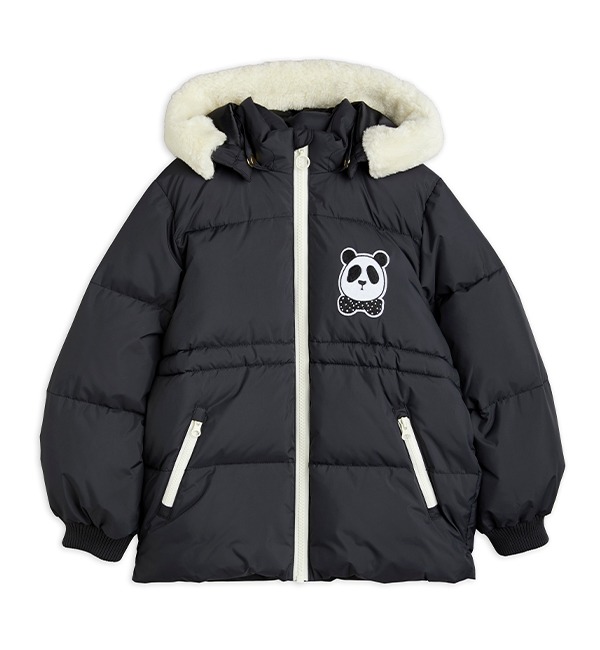[MINI RODINI]Panda Hooded Puffer Jacket - 2271015199
