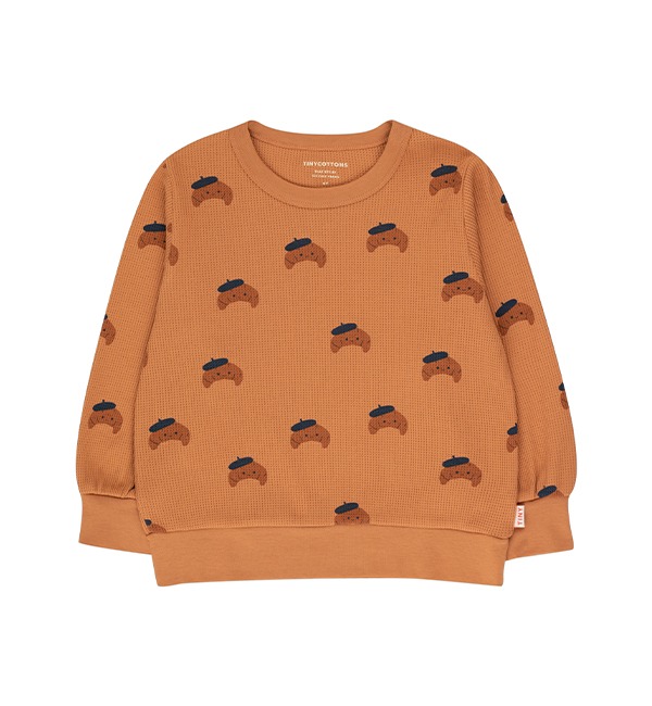 [TINYCOTTONS]Croissants Sweatshirt - Light Brown/Chestnut