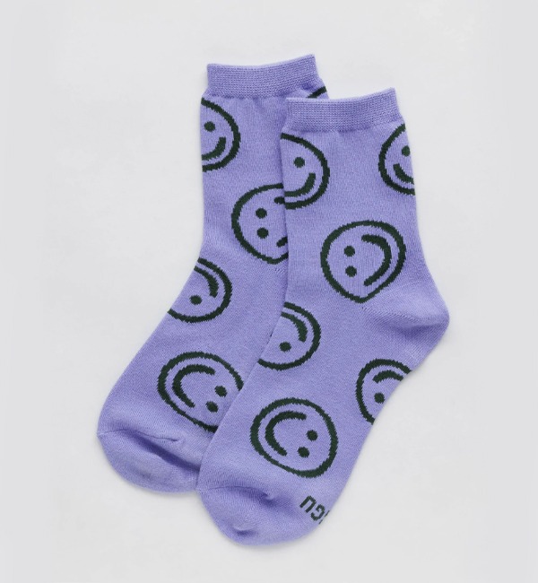 [BAGGU]Crew Sock - Lavender Happy