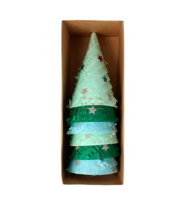[MERI MERI]Fringed Christmas Tree Party Hats