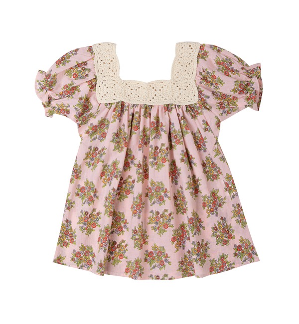[KIDSAGOGO]Josie Top Crochet - Jardin Blossom Pink