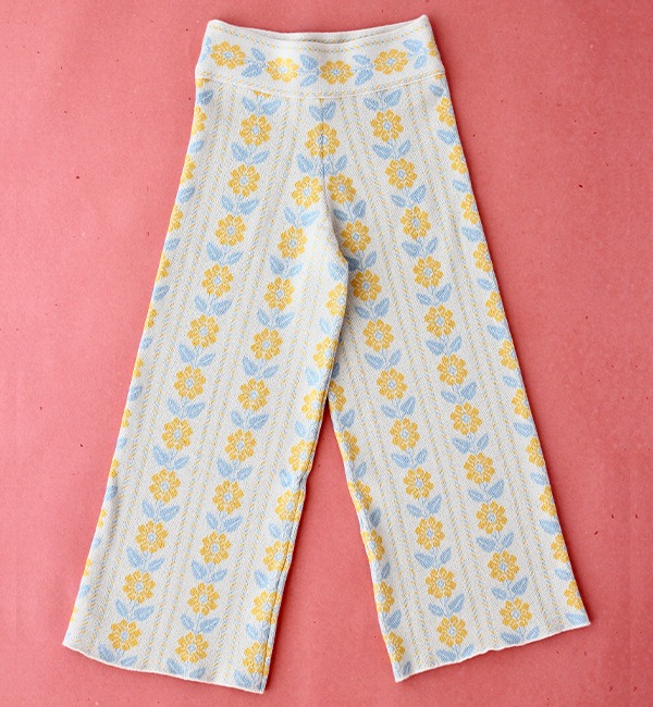 [BONJOUR]Flower Pants - Yellow