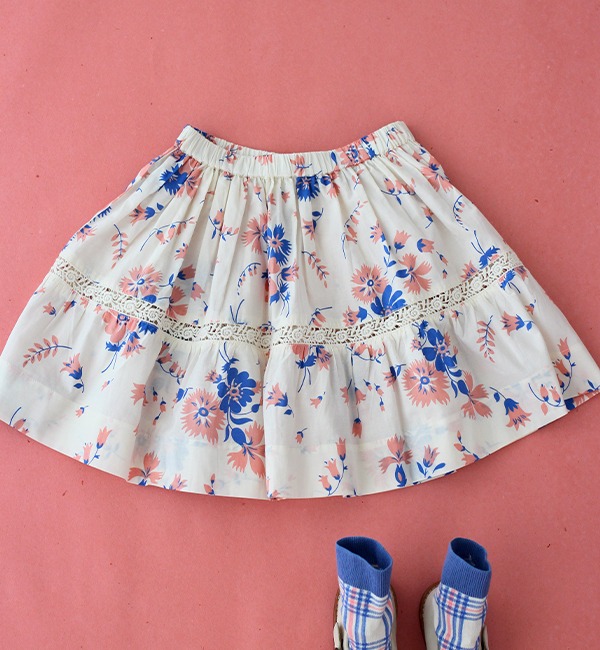 [BONJOUR]Skirt - Bouquet Blue Rose