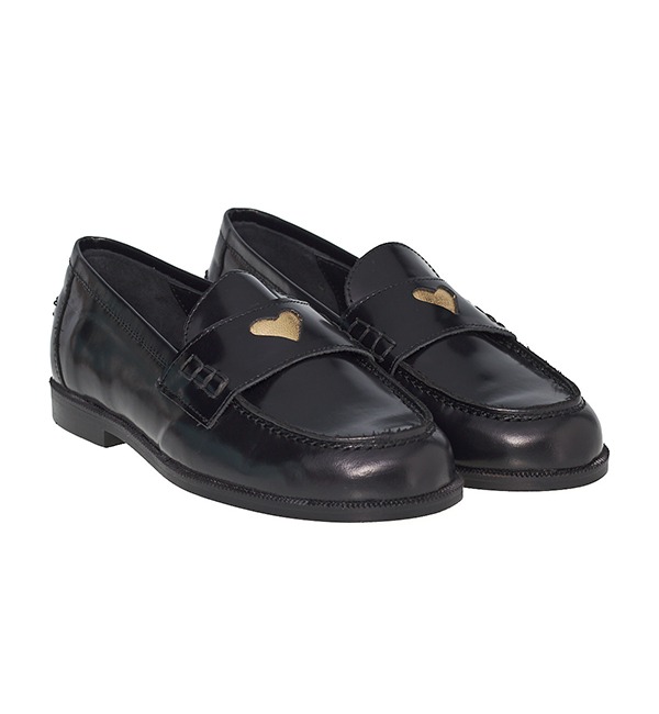 REORDER[LMDI]Heart Leather Loafer