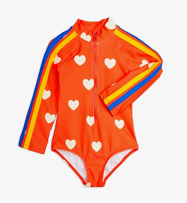 [MINI RODINI]Hearts AOP LS UV Swimsuit - 2428011442