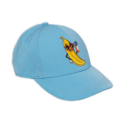 [MINI RODINI]Banana Embroidery Cap - Light Blue