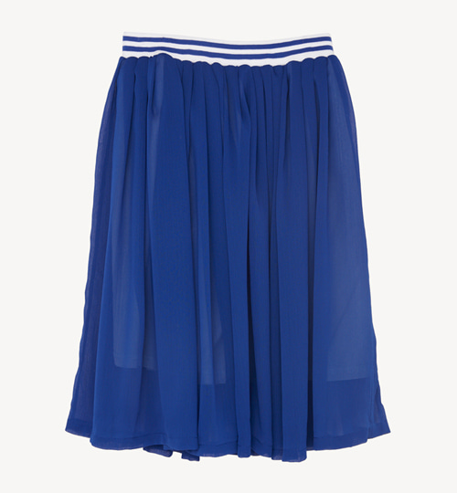 [MILK &amp; BISCUITS]Crepe Georgette Skirt - Blue