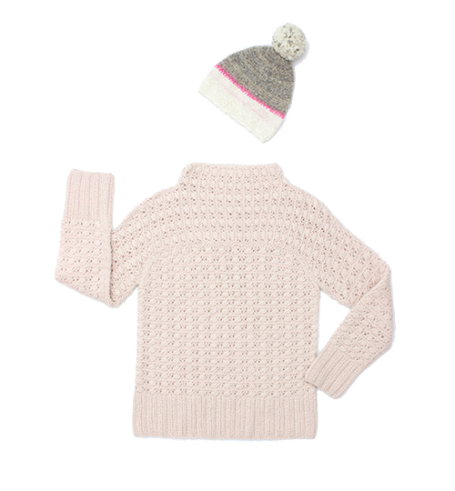 [FLORA AND HENRI]Cashmere Sweater - Powder Pink