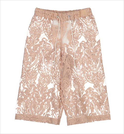 [CRLNBSMNS]Divided Skirt Pants - Floral Organza Pink