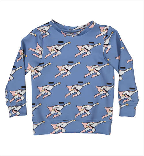 [CRLNBSMNS]Printed Sweater - Superman Blue