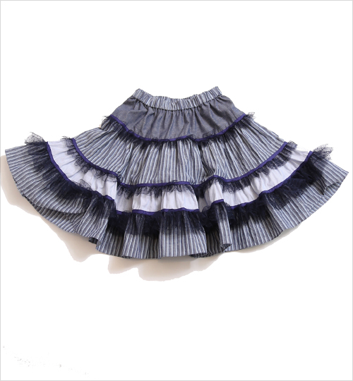 [TIA CIBANI]Patchwork Puebla Skirt - Indigo