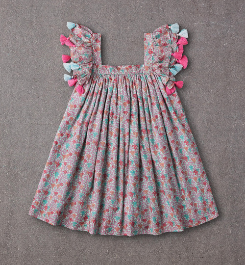 [NELLYSTELLA]Chloe Dress - Blooming Hearts Mint