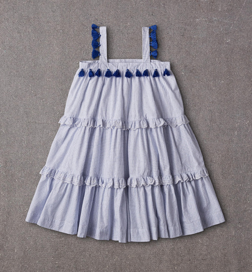 [NELLYSTELLA]Paige Dress - Small Blue Checks