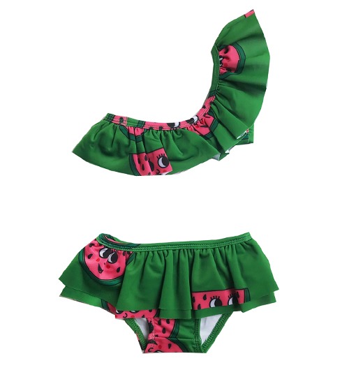 [HUGO LOVES TIKI]Watermelon Ruffle Bikini - Green