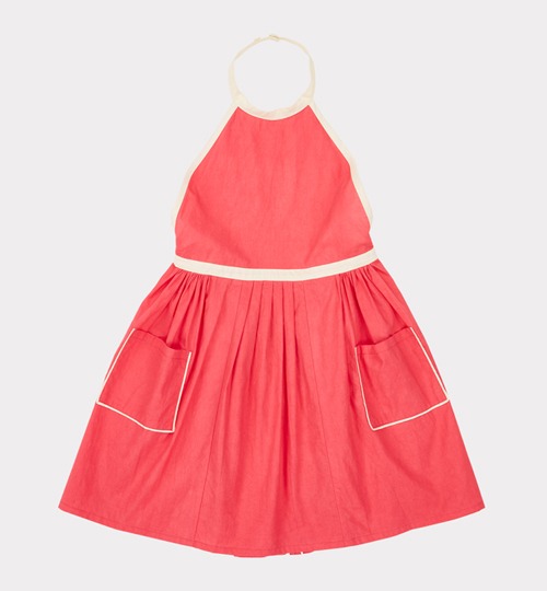 [CARAMEL]Pelican Pinafore Dress - Raspberry