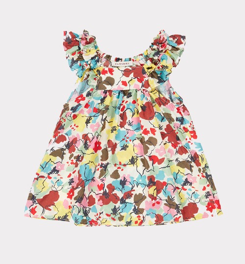 [CARAMEL]Baby Mulloway Dress - Painted Flower