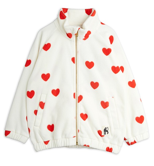 [MINI RODINI]Hearts Fleece Jacket - 2171013011