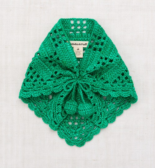 [MISHA &amp; PUFF]Crochet Kerchief - Emerald