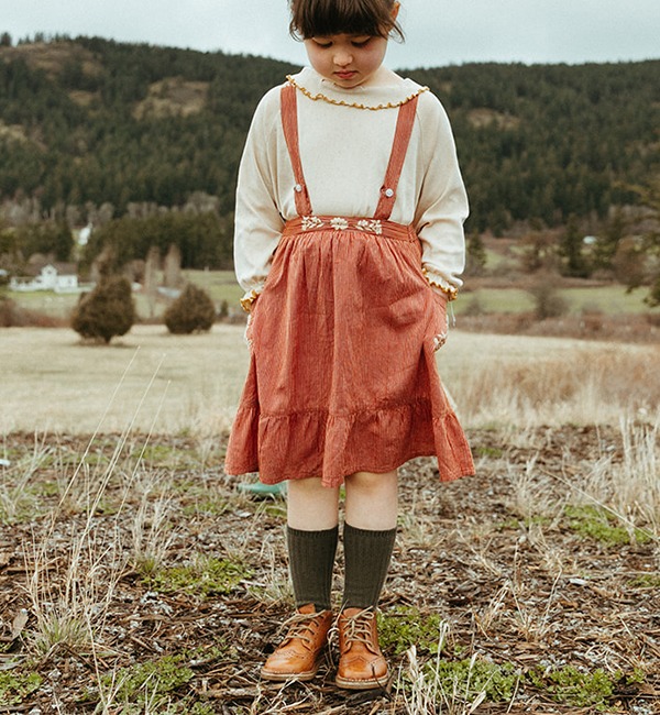 [LALI KIDS]Cypress Skirt - Amber Stripes