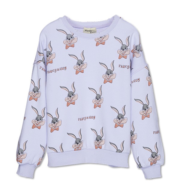 [WANDER &amp; WONDER]Bunny Sweatshirt - Mauve Bunny