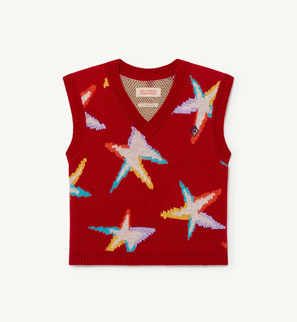 [THE ANIMALS OBSERVATORY]Stars Bat Kids Vest - 038_CE