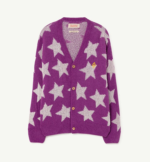 [THE ANIMALS OBSERVATORY]Stars Racoon Kids Cardigan - 120_CE