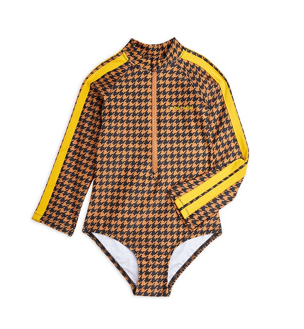 [MINI RODINI]Houndstooth Swimsuit - 2228011616