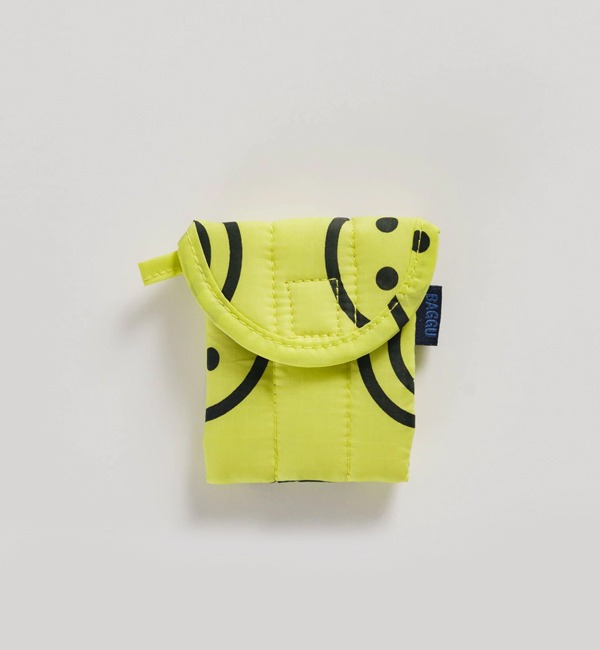 [BAGGU]Puffy Earbuds Case - Yellow Happy