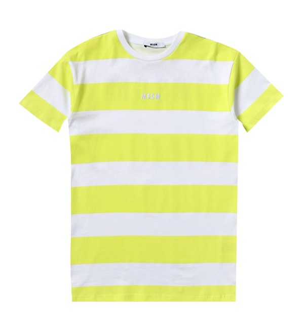 [MSGM KIDS]Jersey Dress - MS028774 - White/Lime