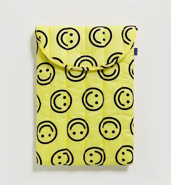 [BAGGU]Puffy Laptop Sleeve 13&quot; - Yellow Happy