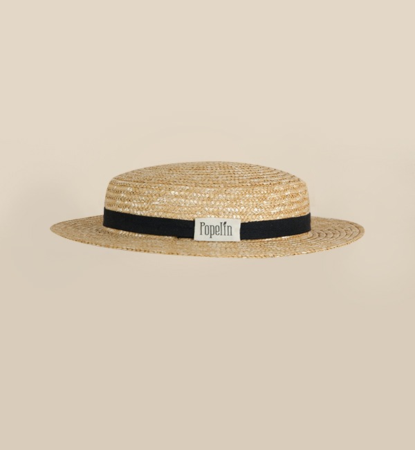REORDER[POPELIN]Straw Hat - Back