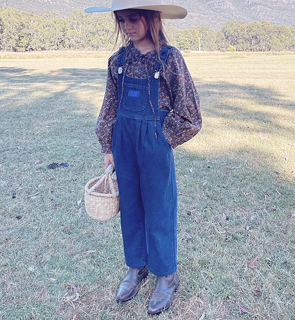 [TWIN COLLECTIVE]Bowie Bubble Overall - Deep Hemp Blue