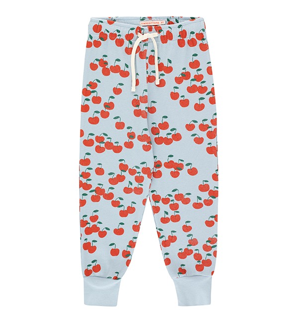 [TINYCOTTONS]Cherries Sweatpant - Washed Blue/Summer Red
