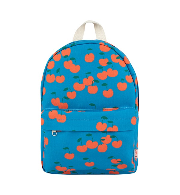 [TINYCOTTONS]Cherries Backpack - Lapis Blue/Summer Red