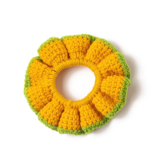[KNIT PLANET]Crochet Scruchie - Mustard