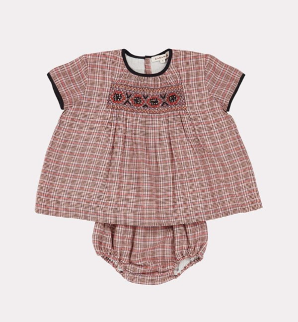 [CARAMEL]Dove Baby Dress - Pink Check