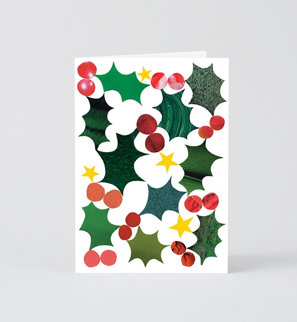 [WRAP]Card - Holly Christmas Embossed Christmas