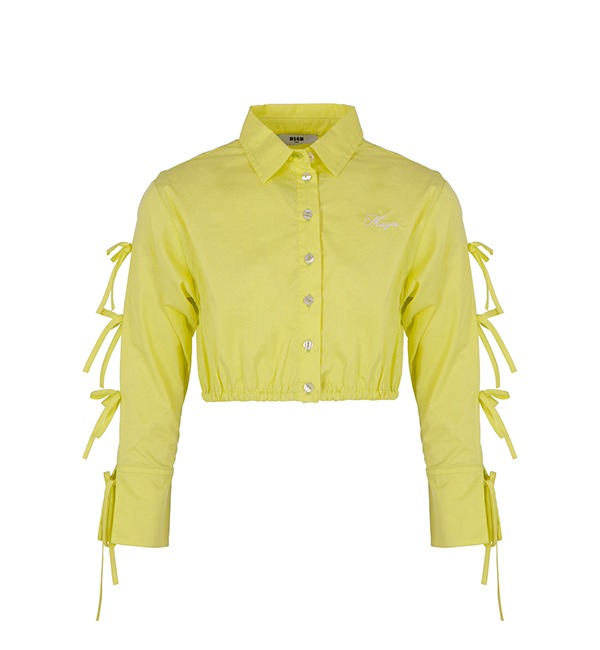 [MSGM KIDS]Poplin Shirt - S4MSJGSI109 - Lime
