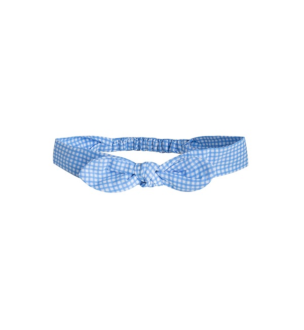 [KIDSAGOGO]Hair Band Bow - Mini Vichy Iris Blue